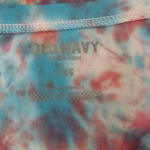 Old Navy Tops - Tie Dyed Blue Red Henley Knit Top L Festival Old Navy Tops - Tie Dyed Blue Red Henley Knit Top L Festival